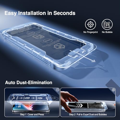Image of SMARTDEVIL 2 Pack Privacy Screen Protector for iPhone 17e /16e /14 /13 /13 Pro, 28 Anti-Spy 9H Tempered Glass, Impact & Scratch Resistant, Auto Dust & Bubble-Free Install Frame, Case-Friendly