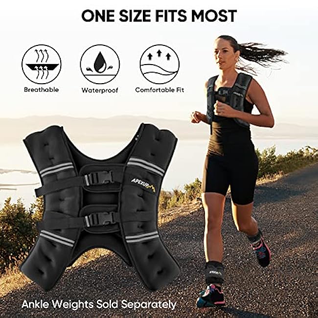 APEXUP Weighted Vest Men Women, Weight Vest for Women Workout Equipment for Strength Training Running