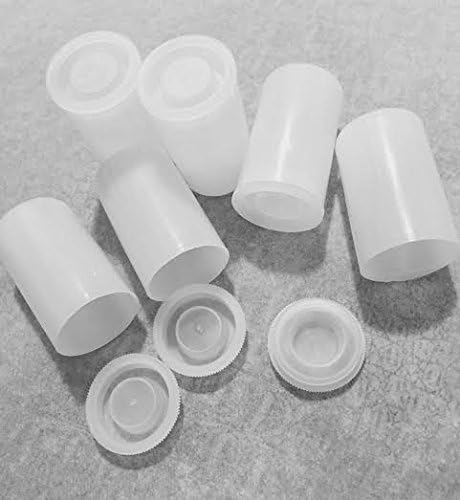 35mm White Film Canisters with Lids, 20 Count. Perfect for Canister Rockets, First Aid or Geocaching, Tight Lids.