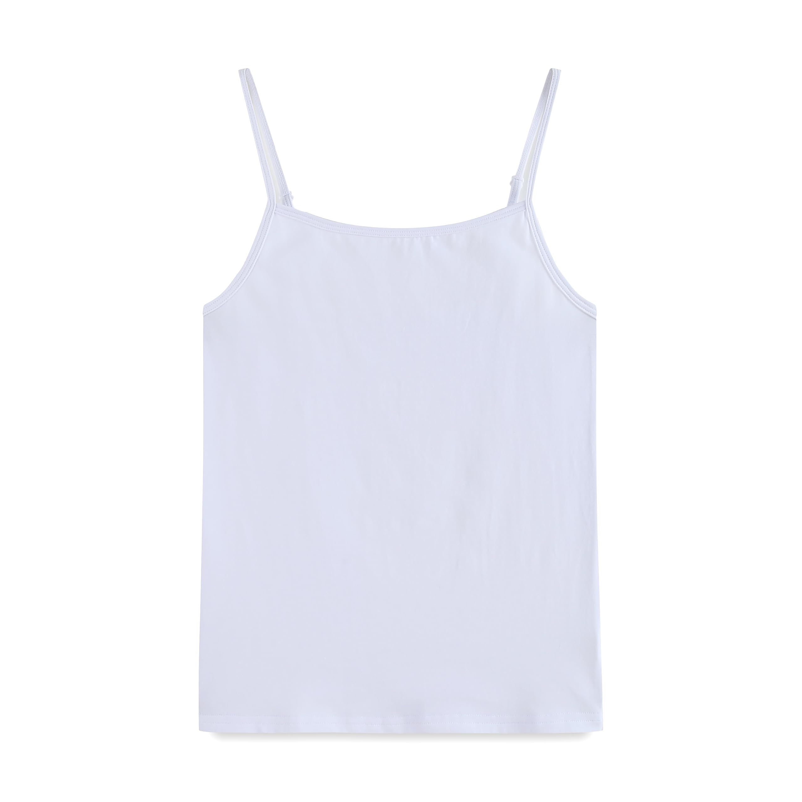 Girls Undershirts Camisole Tank Tops for Kids with Adjustable Straps Cotton Dance Cami for Teen 5-12 Years