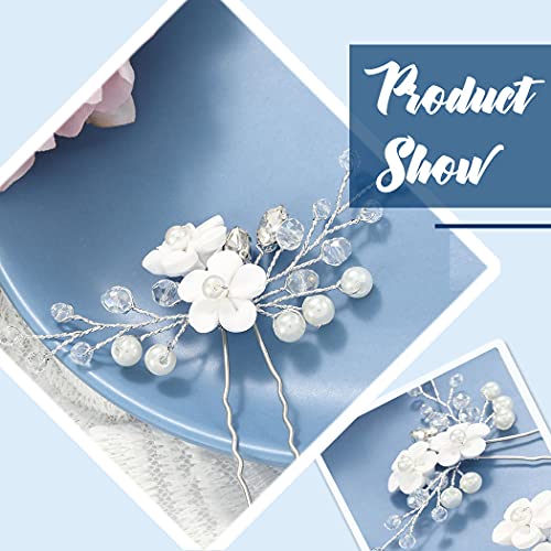 Edary Forcine per capelli da sposa in argento con