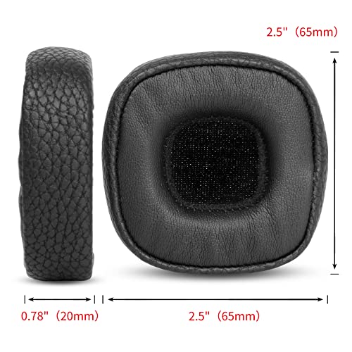 Almohadillas Major 3-YunYiYi de reemplazo compatibles con auriculares Marshall Major III, cuero proteico negro miniatura 3