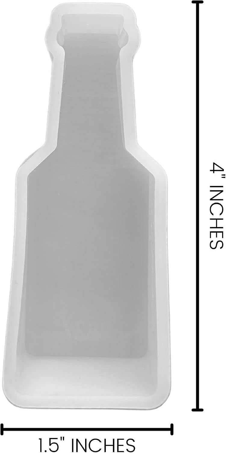 Beer Freshie Silicone Mold | Size 1.5" Wide x 4" Long x 1" Deep | Mini Liquor Bottle Mold for Freshie, Soap, Resin, Candles