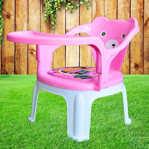 Image of Plastic Chu-Chu Musical Chair for Baby with Tray || Baby Chair || Kids Chair with Feeding Tray || Soft Cushion seat Musical Baby Chair || Plastic Chair for Toddlers (Orange)