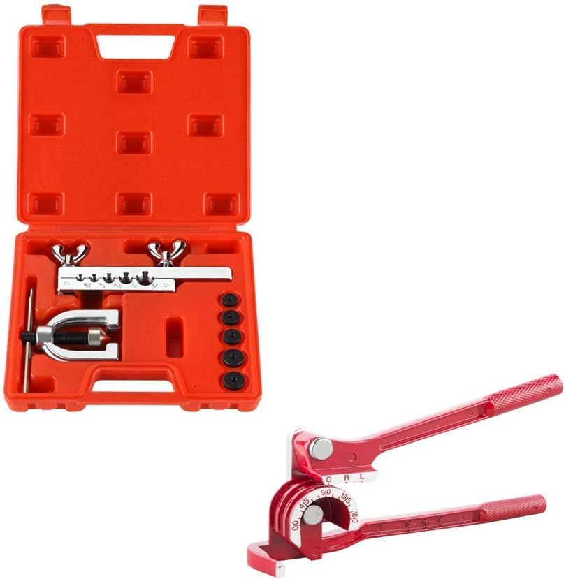 Wostore Auto Double Flaring Tool Kit Bundle with 180 Degree