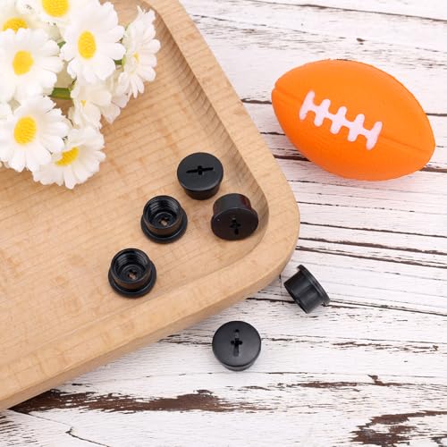 6stk Blasenventilschrauben für Riddell Speedflex und Speed Icon Footballhelmefür, Blasenventilschrauben Kunststoff Footballhelme Ventilkappen Rugbyhelme Erwachsene und Jugendliche(Schwarz)