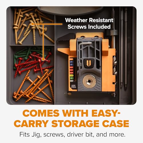 Image of BORA Automatic Mini Pocket Hole Jig Kit with 3 inch Face Clamp & 50pc Screw Set Auto-Adjusting Portable Pocket Hole System for Woodworking Best Drill Jig for Angled Holes Pocket Screw Jig Tool Set