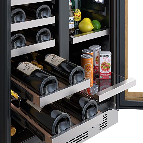 Avallon Awbc241Ggfdblss 24 Inch Wide 21 Bottle Capacity 64 Can Capacity Beverage Center With Led Lighting And Double Pane Glass #TOP6