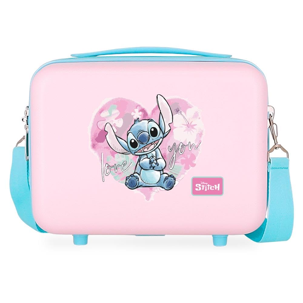 Joumma Disney Heart Stitch Nececer Adattabile Rosa 29 x 21 x 15 cm Rigido ABS 9,14 L 0,8 kg, Rosa, Taglia unica, Necessità adattabile