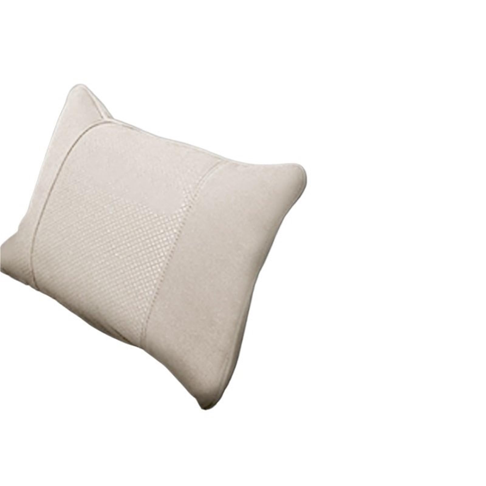 appui-tête de siège auto Appui-tête de siège de voiture Convient pour Bmw série 5 G30 G31 G32 G38 E46 E91, soutien lombaire, oreiller lombaire, décoration en daim(Lumbar-beige-1PCS)