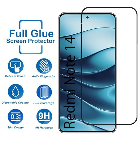 Image of FabeKee Tempered Glass Screen Protector Compatible for redmi note 14 | Front And Back Screen Guard With camera lens protector 3 in 1 (note 14, Combo)