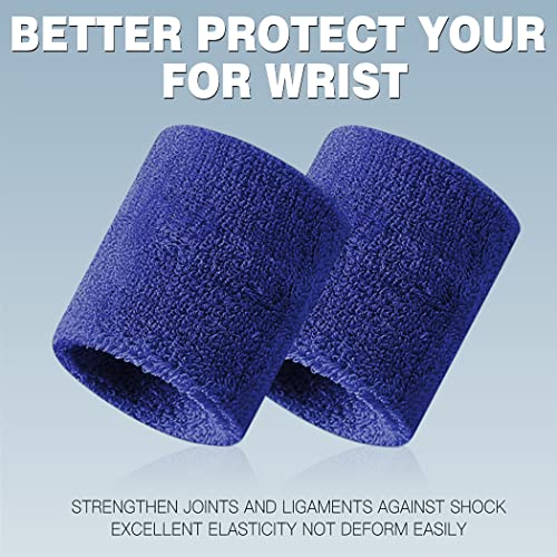 beace sweatbands sports wristband for men amp women -8pcs moisture wicking athletic cotton terry cloth sweatband for tennis basketball running gym working out