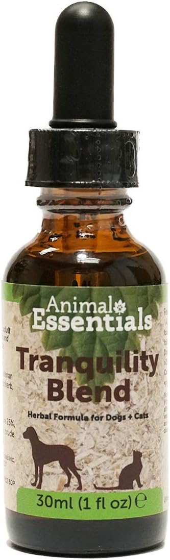 Animal Essentials Tranquility Blend Herbal Tincture For Dogs & Cats | A Non-Drowsy Multi Herbal Formula|Blended To Support Dogs & Cats In Stressful Situations | Helpful Against Chronic Seizures | 30ml