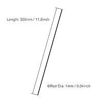 Vista 2 de Varillas de fibra de carbono de 0.039 in x 11.811 in barra redonda mate sólida para manualidades de bricolaje RC modelo de avión de coche 10 unids