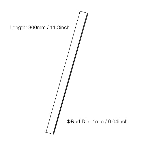 Miniatura 7 de Varillas de fibra de carbono de 0.059 in x 11.811 in barra redonda mate sólida para manualidades de bricolaje RC modelo de avión coche 10 unids