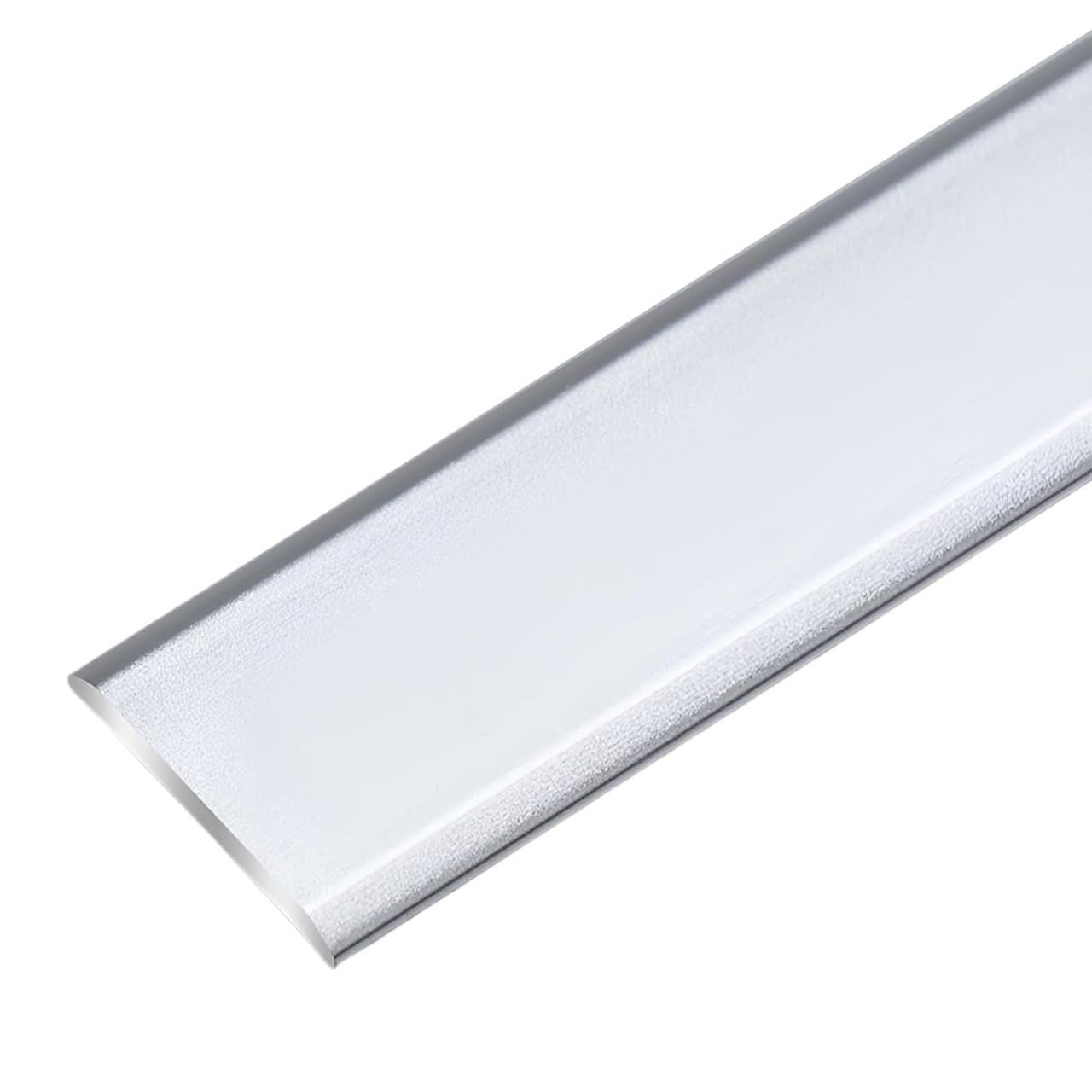 Self Adhesive Wall Trim Flexible,Aluminum Floor Transition Strip, Flat Divider for Doorways, for Doorway, Laminate Flooring, Joining Gaps of Planks Tile(Silver,90 * 3.3cm/35.4 * 1.29in)