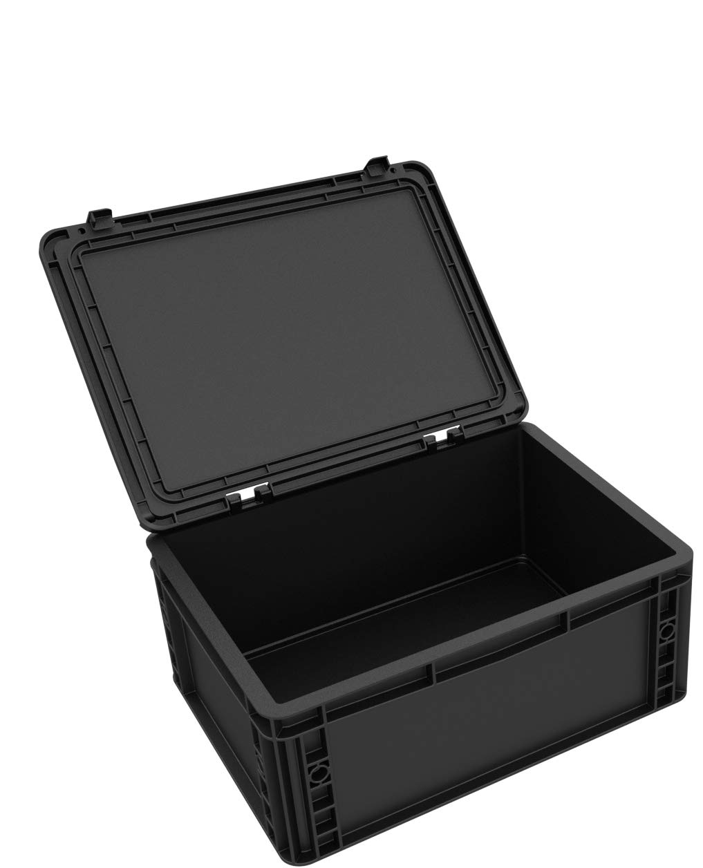 DDEB165ESD Eurobehälter / Euro Box mit Scharnierdeckel ESD ED 43/17 HG