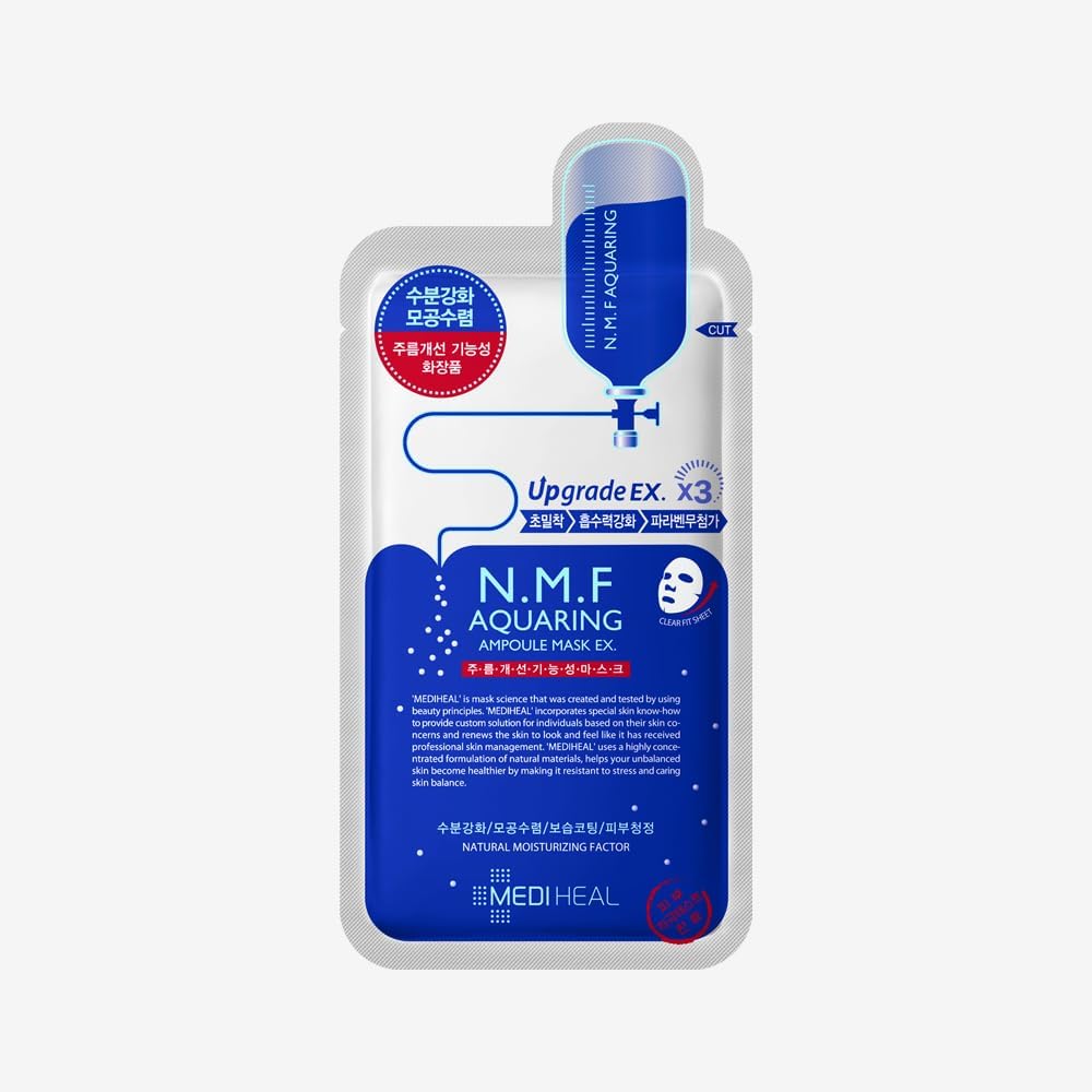 Mediheal N. M. F Aquaring Ampoule Mask EX, 27ml, 10 Upgrade Sheets