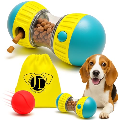 Juguete Interactivo Para Perros y Pelota Durable 6CM FULL PACK | Juguete Indestructible Para Cachorros | Dispensador de Comida Para Perros Grandes y Pequeños | Alimentador Lento Mejora La Digestión