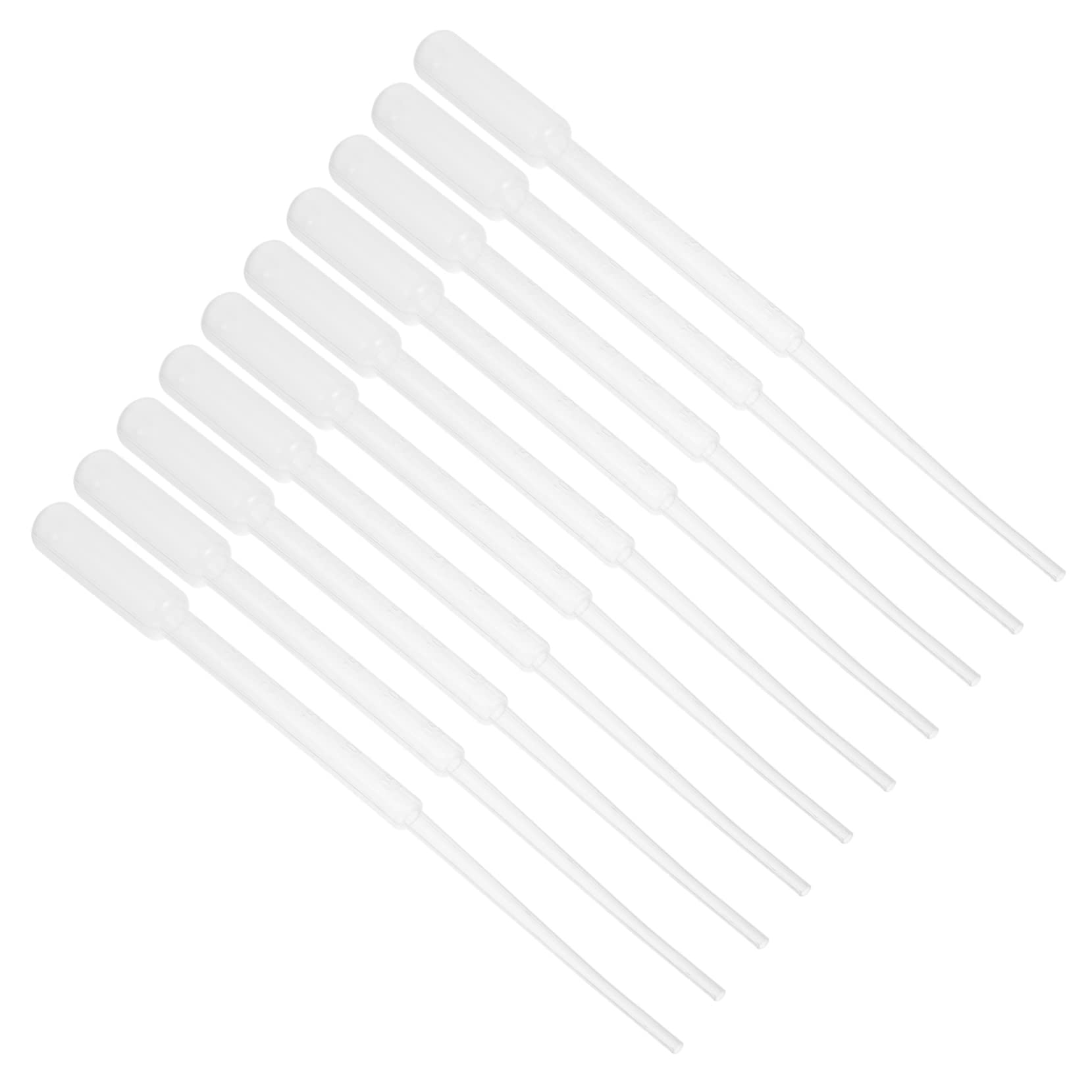 CIYODO Practical Plastic Droppers Pipettes Useful Graduated Pipettes Disposable Droppers Pipettes for Experiment