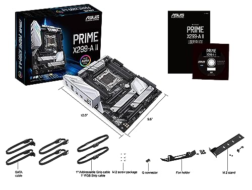 PRIME X299-A II Scheda Madre Intel ATX LGA 2066 per Processori Intel Core X-Series, con Overclocking AI, DDR4 4266 MHz, Triple M.2, USB 3.2 Gen 2 Type-C, Aura Sync RGB - Scheda madre - Immagine 5