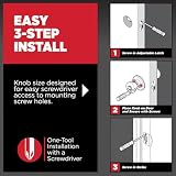 Kwikset Arroyo Prywatność Pokrętło do łóżka/wanny z miękką nowoczesną różą w kolorze matowej czerni 97300-966