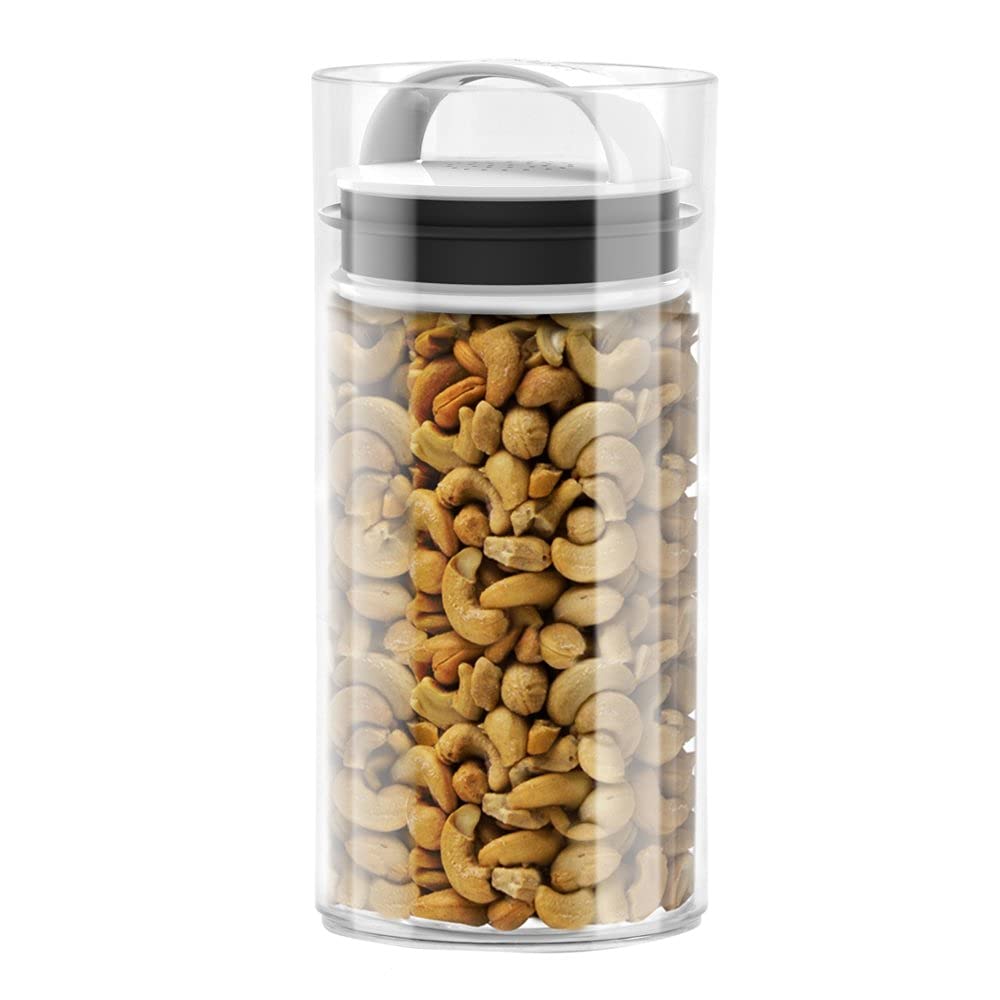 Prepara 3040-B Evak Best Airless Storage Canisters, Patented & Designed in USA (Small Tall), Plastic, Clear