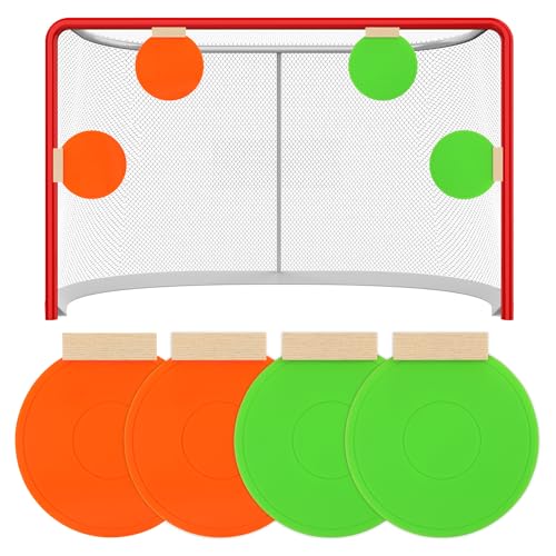 4P Magnetic Hockey Shooting Targets Luxiv Silicone Shooting Goal Discs for Training Magnet Lacrosse Goal Targets for Soccer Baseball Practice