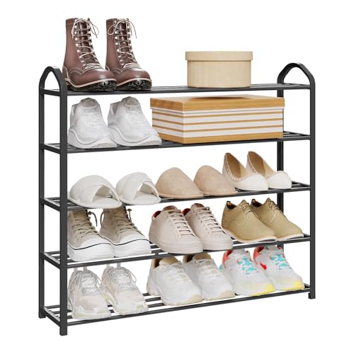 WOLTU Schuhregal Metall 5 Schicht, Platzsparend mit Tragegriff,...
