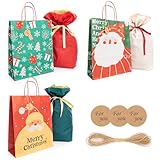 クリスマス ラッピング 袋 プレゼント 袋 【クリスマス限定・紙袋＊3＆巾着袋＊3・様々なシーンで活躍】 ラッピング 紙袋 ギフトラッピング 袋 大 包装袋 プレゼント袋 大きい ギフト ギフトバッグ ギフト袋 小 可愛い