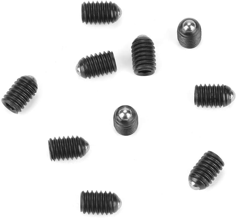 10pcs M4 Screw Thread Ball Spring Plungers Set Hex Socket Ball Plunger Carbon Steel Spring Plunger (M4x6)