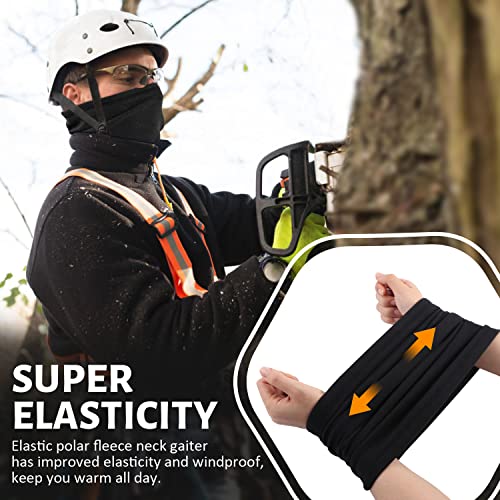 4 Pieces Neck Warmer for Men & Women, Winter Fleece Neck Gaiter, Windproof Face Mask Neck Scarf for Running, Cycling3