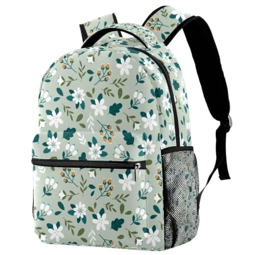 Mochila escolar de flores para portatiles y libros escolares
