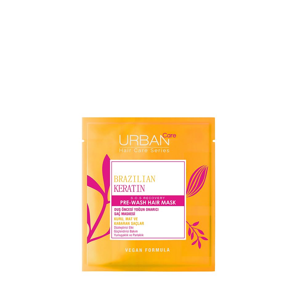 Urban Care Brezilya Keratin Düzleştirici Etkili Duş Öncesi Saç Bakım Maskesi 50 ml-Vegan