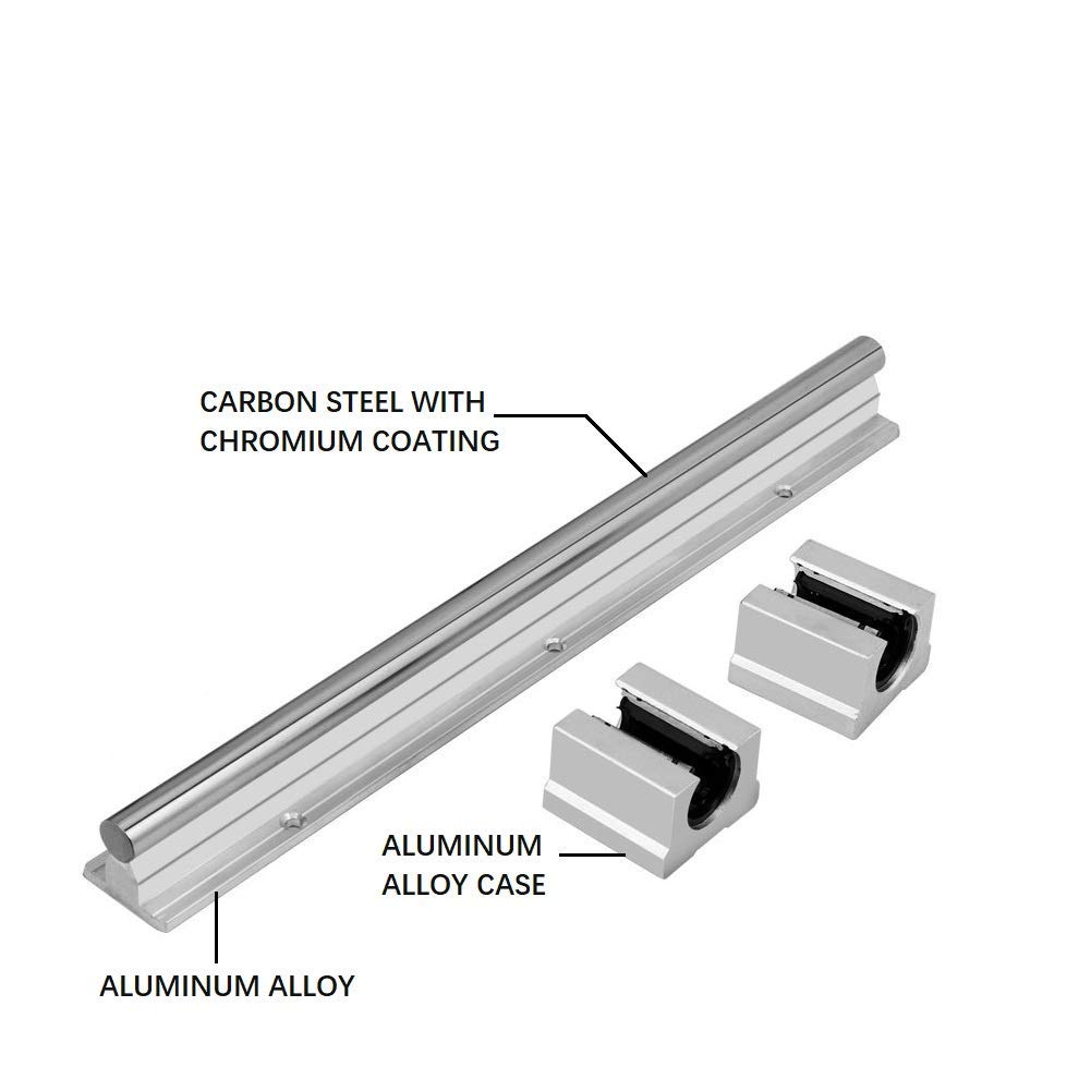 Free Shipping 🛒 Mssoomm Linear Rail Shaft Guide and Linear Bearing Slide Block, 2Pcs SBR16-33.07 inch / 840mm Rails +4Pcs SBR16UU Blocks with End Stops to Choose for CNC Router Machine and 3D Printer Get Popular Offer Mssoomm Linear Rail Shaft Guide and Linear Bearing Slide Block, 2Pcs SBR16-33.07 inch / 840mm Rails +4Pcs SBR16UU Blocks with End Stops to Choose for CNC Router Machine and 3D Printer