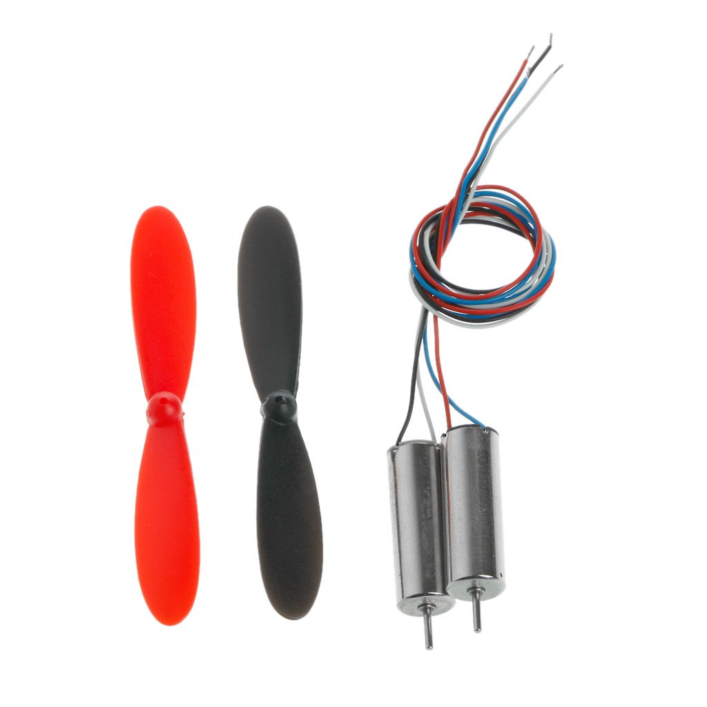 Asukohu Mini Motor, 1 Pair DC 3.7V 720 Mini Model Helicopter Coreless Motor Propeller Great Torque