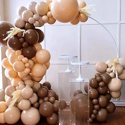 Image of Latex Balloons, 100-Pack Different Sizes 18 12 10 5 Inch Party Balloon Garland Kit (Coffee)
