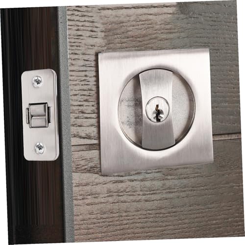 Candado de Puerta Empotrada de Bolsillo Angoily con Llave Doble, Cerradura de Privacidad, Fácil Instalación DIY miniatura 5