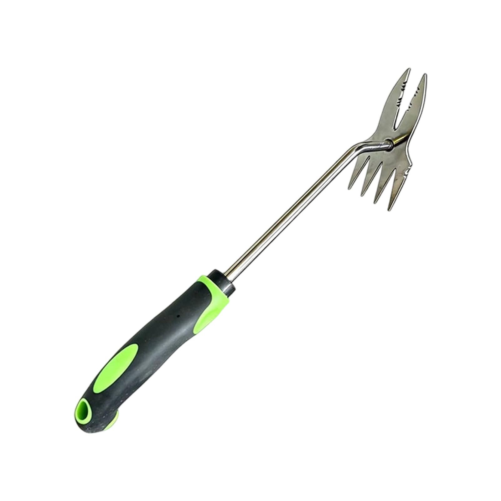 Hsioluted Green Duty Stainless Steel Weeding Tool With Ergonomic Handle Heavy Duty Grass Extractors For Deeper Root Extractions Stainless Steel Garden Tool