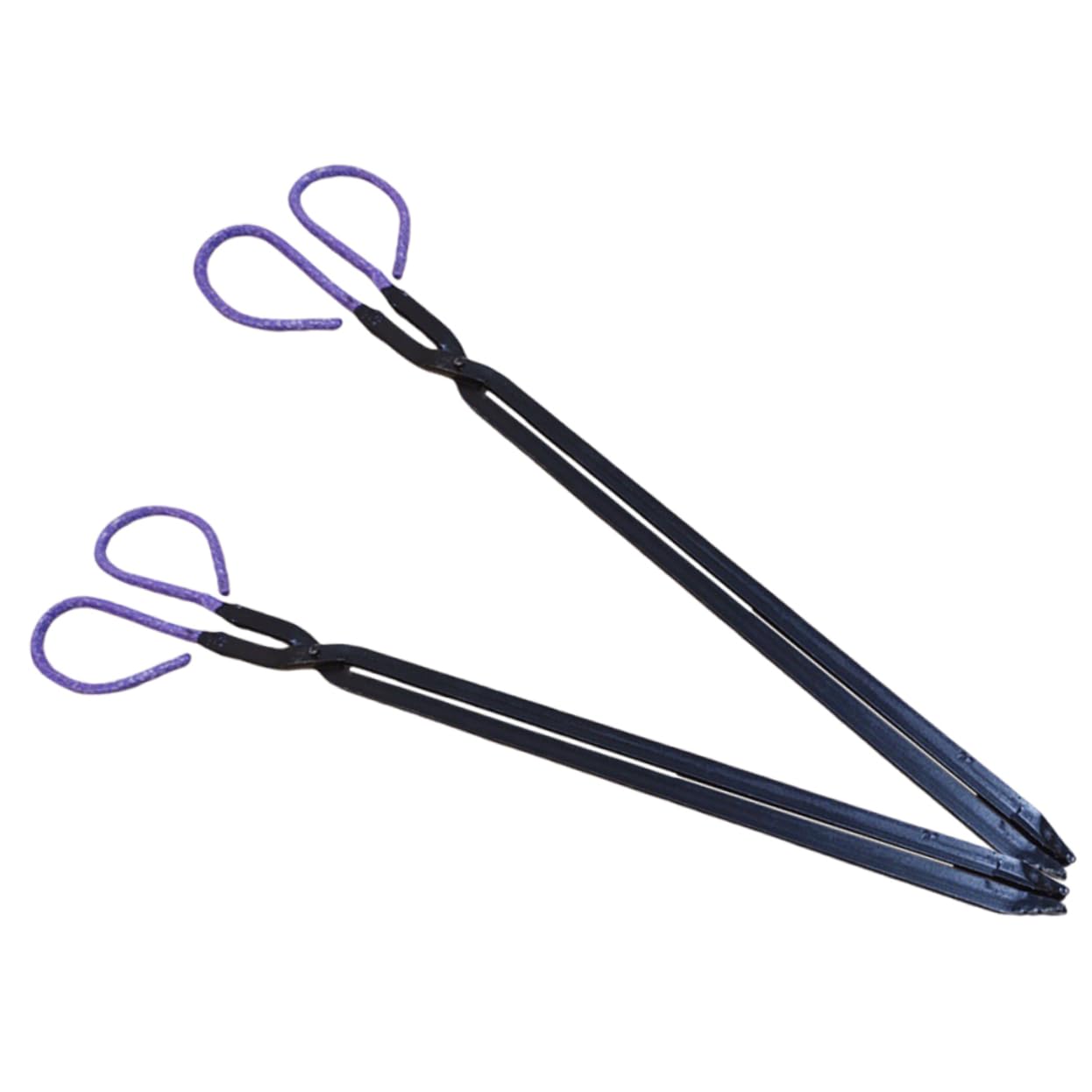 Pinza per Carbone in Ferro Nera 2 Pezzi per Uso Domestico e Outdoor | Clip per Rifiuti e Braci, Portatile e Pratica, Accessorio per Raccolta e Presa Rapida