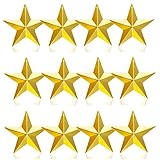 24 Gold Metal Barn Star for Craft,Barn Star for Home Garden Decoration,Iron Vintage Luxury Wall Arts and Crafts, Hanging Wall Decor for House Christmas Indoor Outdoor DIY Handmade Decorative Accent