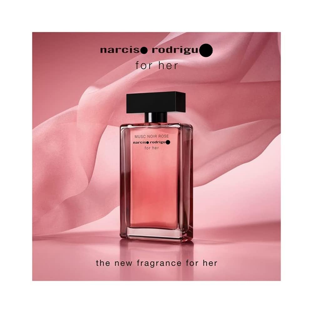 Narcis Musc Noir Rose for Her Eau de Parfum, 100 ml | Perfumy damskie, kwiatowy zapach, nuty piżma i róża, różowa butelka