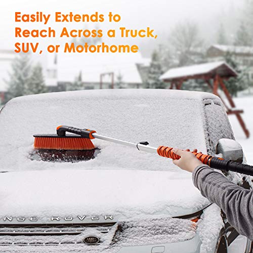image for AstroAI Ice Scraper and 36.6'' to 47.2'' Extendable Snow Brush Removal