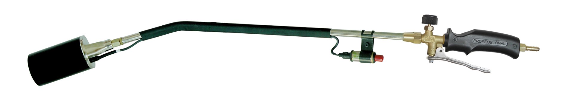 Ausonia - Cannello a gas con leva e accensione piezoelettrica diametro 60 mm, lunghezza 70 Cm