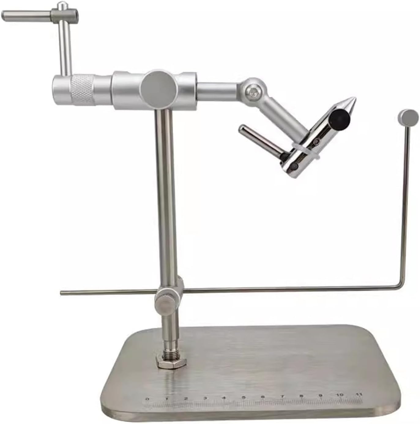 Fly Tying Set, 360 Degree Rotation Rotary Fly Tying Vise with Bobbin Holder, Stainless Steel Base and Jaws, Universal Binding Station for Fishing Enthusiasts.