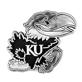 FANMATS 60347 Kansas Jayhawks Molded Chrome Plastic Emblem