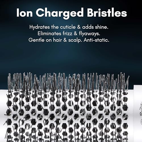 Image of Beaute Secrets Professional Round Brush for Blow Drying Ceramic Ion Thermal Barrel Brush for Precise Styling and Maximum Volume - Lightweight Round Hair Brush for Manageable Hair (54 MM)