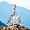 Treasure Bay 925 Sterling Silver Celtic Knot Pendant for Men and Women, Handmade Vintage Viking Jewellery, Irish Pagan Amulet, Norse Wiccan Necklace, Gift for Him & Her #1