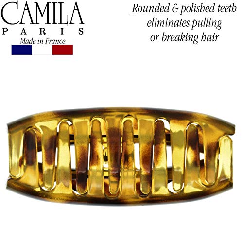 Camila Paris Cp1573 French Hair Clip For Women Thick Hair For Long Curly Wavy Hair, Girls Hair Claw Clips Jaw, Durable Styling Big Claw Clip For Thick Hair, Strong Hold No Slip Grip, Made In France #TOP4