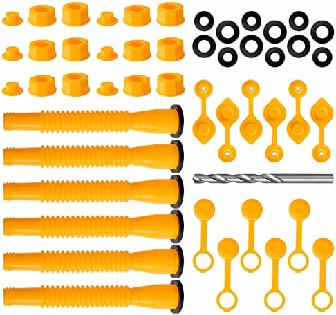 Vitnature 49 Pcs Gas Can Nozzle Replacement, Gas Can Spouts for Gasoline 5 Gallon, Old Style Gas Can Nozzle Kit, Easy to Use Gas Can Spout, Replacement Gas Can Spouts that Fit Most Gas Tanks.